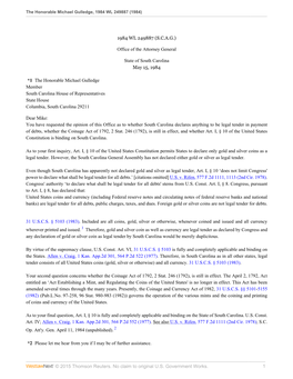 © 2015 Thomson Reuters. No Claim to Original U.S. Government Works. 1 the Honorable Michael Gulledge, 1984 WL 249887 (1984)