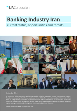 Banking Industry Iran Current Status, Opportunities and Threats