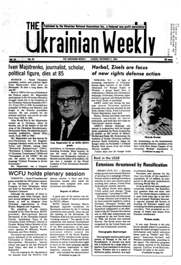 The Ukrainian Weekly 1984