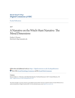 A Narrative on the Witch-Hunt Narrative: the Moral Dimensions Frederic G