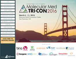 March 6 - 11, 2016 Moscone North Convention Center CANCER CHANNEL San Francisco, CA