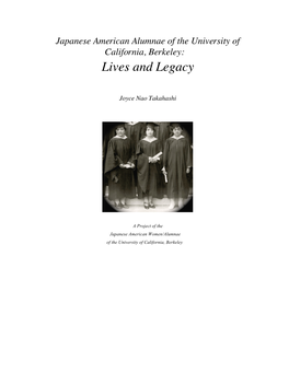 Lives and Legacy by Joyce Nao Takahashi