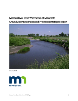 Missouri River Basin Watersheds of Minnesota Groundwater Restoration and Protection Strategies Report