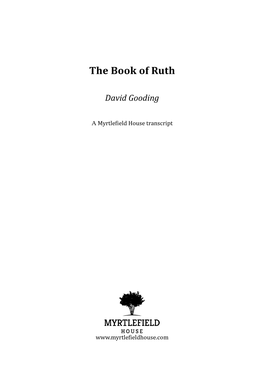 The Book of Ruth