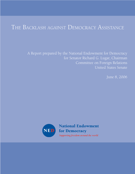 The Backlash Against Democracy Assistance