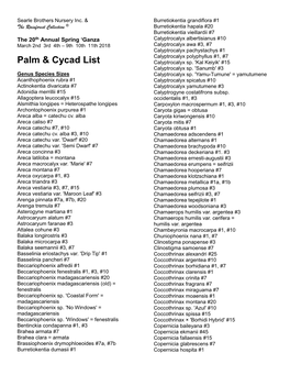 Palm & Cycad List
