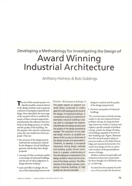 Award Winning Industrial Architecture