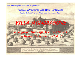 Villa Mondragone 19Th-20Th September