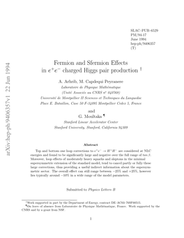 Fermion and Sfermion Effects in E