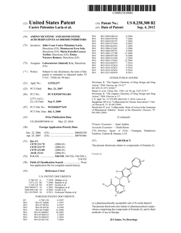 (12) United States Patent (10) Patent No.: US 8.258,308 B2 Castro Palomino Laria Et Al