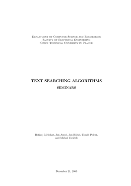 Text Searching Algorithms