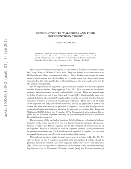 Arxiv:1605.00138V2 [Math.RT] 14 Feb 2017 Rnedsklvreduction