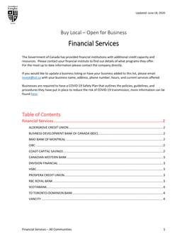 Financial Services