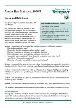 Annual Bus Statistics: 2010/11