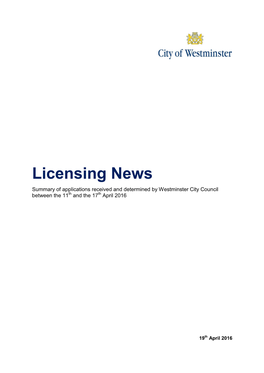 Licensing News