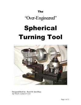 Spherical Turning Tool