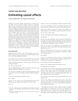 Estimating Causal Effects