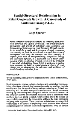 A Case-Study of Kwik Save Group P.L.C