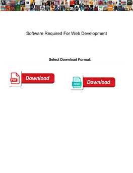 Software Required for Web Development