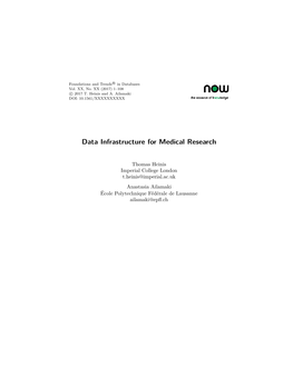 Data Infrastructure for Medical Research