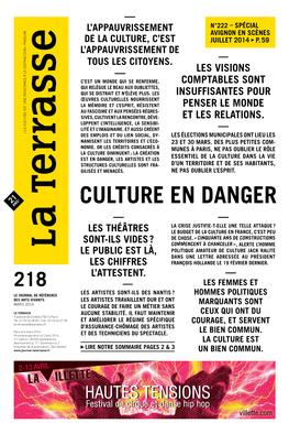 Culture En Danger — — La Crise Justifie-T-Elle Une Telle Attaque ? Les Théâtres Le Budget De La Culture En France, C’Est Peu De Chose