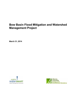 Bow Basin Flood Mitigation and Watershed Management Project