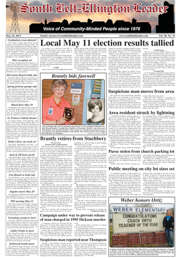 Local May 11 Election Results Tallied