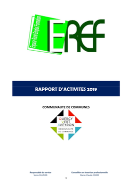 Rapport D'activites 2019