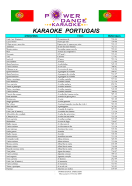 07 Karaoké Portugais 2009