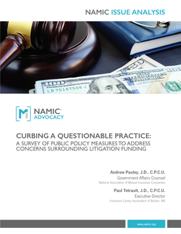 Namic Issue Analysis Curbing a Questionable Practice