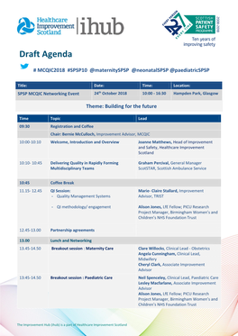 Draft Agenda