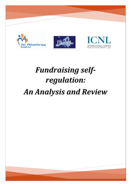 Fundraising Self-Regulation: an Analysis and Review