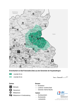 Erreichbarkeit Von Bad Freienwalde (Oder) Aus Den Gemeinden Der Hauptstadtregion