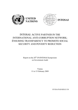 Report on the 20Th UN/INTOSAI Symposium on Government Audit