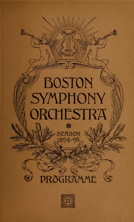 Boston Symphony Orchestra Concert Programs, Season 14, 1894-1895