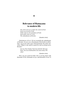 8 Relevance of Ramayana to Modern Life