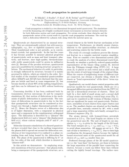 Crack Propagation in Quasicrystals