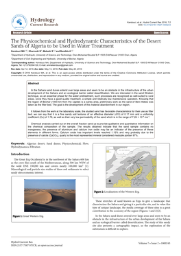 The Physicochemical and Hydrodynamic Characteristics Of