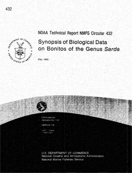 Synopsis of Biological Data on Bonitos of the Genus Sarda I -= Ai Ri Howard O