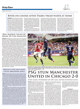 PSG Stun Manchester United in Chicago