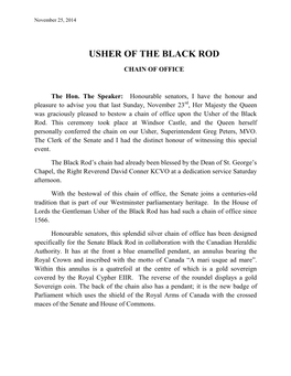 Usher of the Black Rod