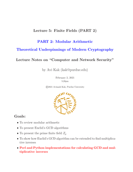 Finite Fields (PART 2): Modular Arithmetic