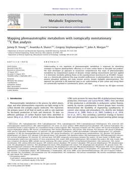 Mapping Photoautotrophic Metabolism with Isotopically Nonstationary 13C ﬂux Analysis