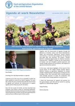 Uganda at Work Newsletter 1St Semester 2019 – Issue #3