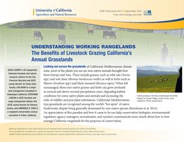 The Benefits of Livestock Grazing California's Annual Grasslands