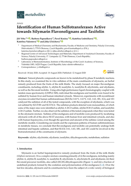 Identification of Human Sulfotransferases Active Towards