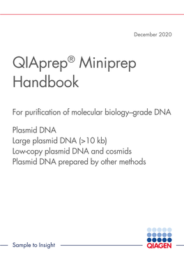 Qiaprep® Miniprep Handbook