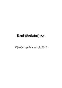 Výroční Zpráva DEAI 2015