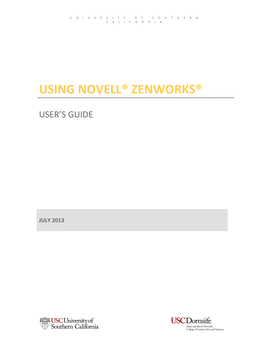 Using Novell® Zenworks®