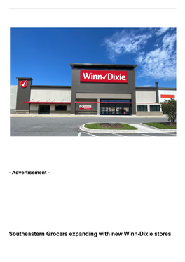 Southeastern Grocers Expanding with New Winn-Dixie Stores